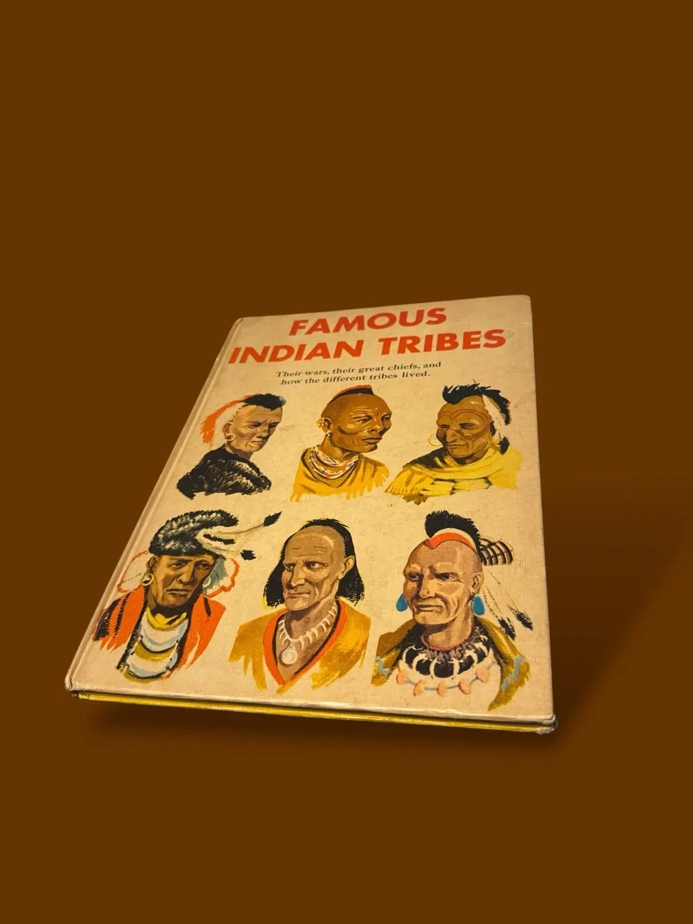 Famous Indian Tribes Hardcover Book -  Cover with Colorful Portraits